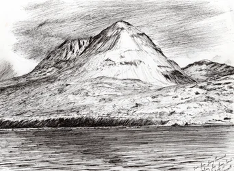 Paps of Jura, 2005, (bläck på papper)